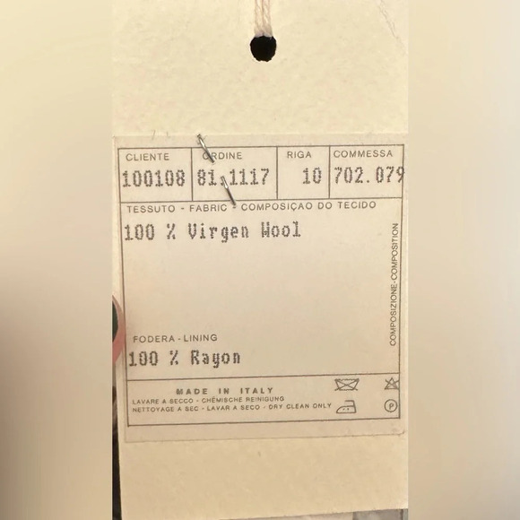 NWT Faconnable Women’s Navy Wool Blazer Size 14 - Picture 6 of 6